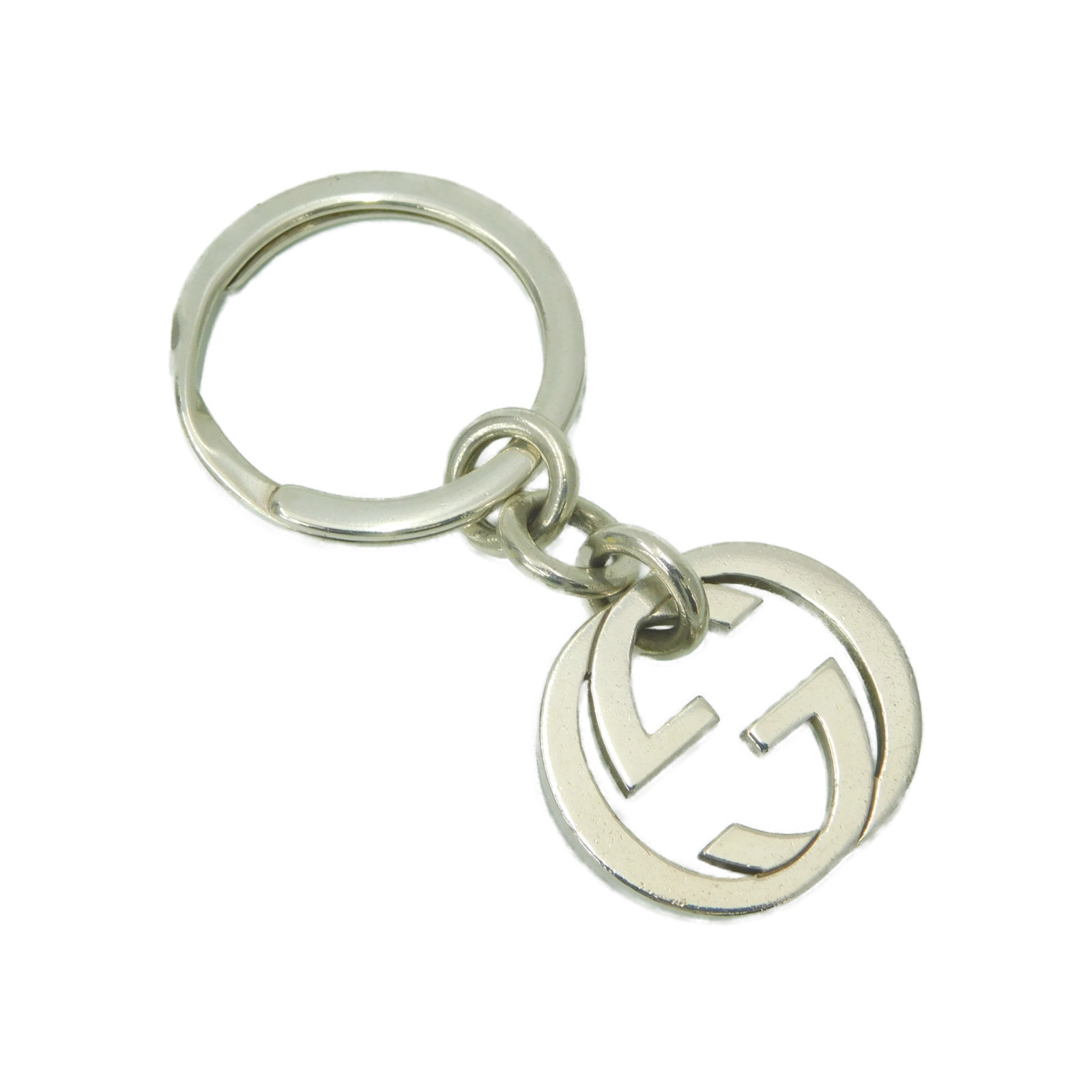 Gucci Key Ring Leather Silver